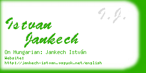 istvan jankech business card